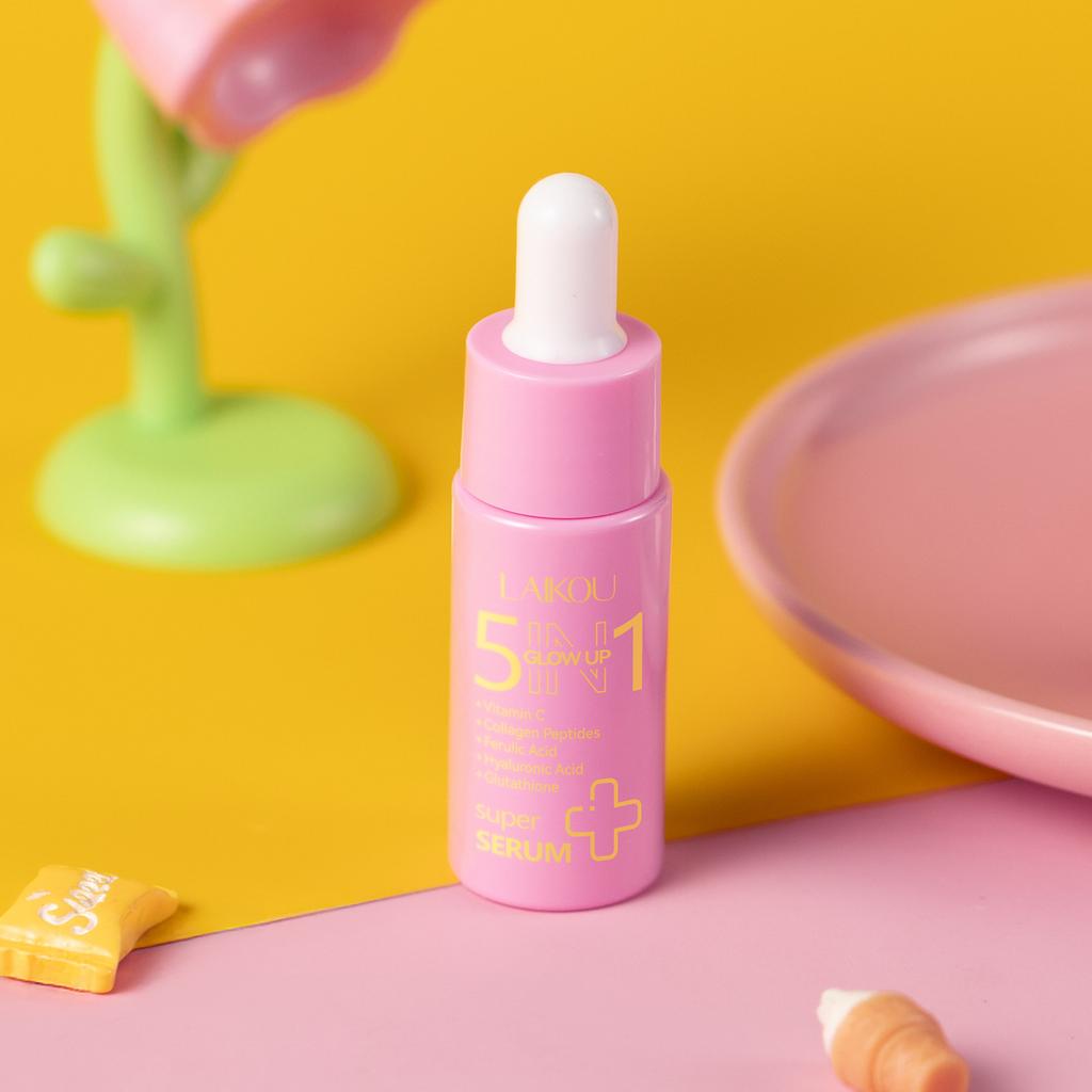LAIKOU17ml Five-in-one Luminous Essence Is Rich In Vitamin C, Collagen Peptides, Ferulic Acid, Glutathione Brightening Essence Skin Care Products