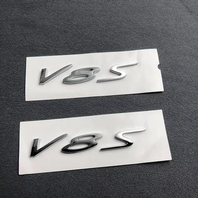 2 Piezas V8S Insignia Logo Emblema Coche Deportivo Negro Brillante Pegatina V8