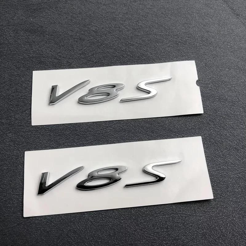 2 Piezas V8S Insignia Logo Emblema Coche Deportivo Negro Brillante Pegatina V8