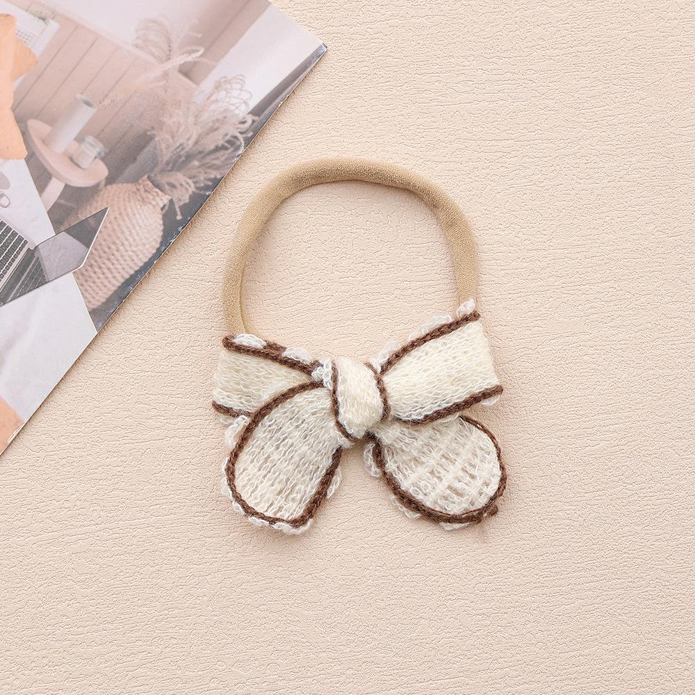 Children'S Hair Accessories Baby Cotton Bow Headband Elastic Nylon Baby Headband