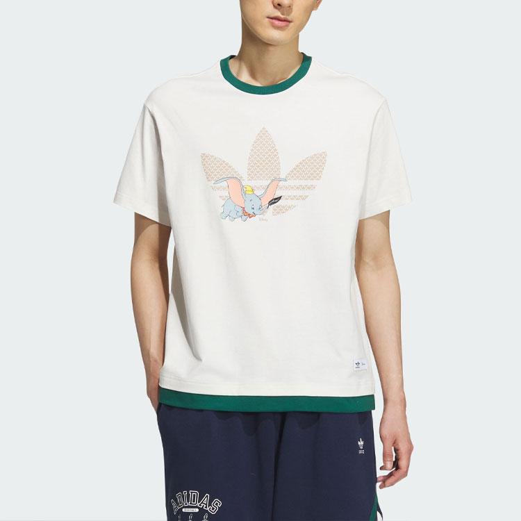 Adidas Originals X Disney Dumbo Sportswear Tee With Cartoon Logo Print Unisex Tops White IN1071