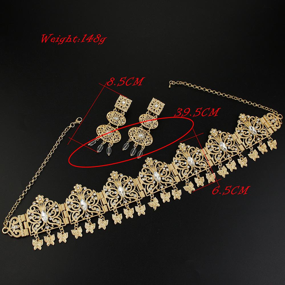 Elegante Gioiello per Capelli Color Oro Catena da Fronte Corona da Sposa Matrimonio Accessori Catena per Capelli Farfalla