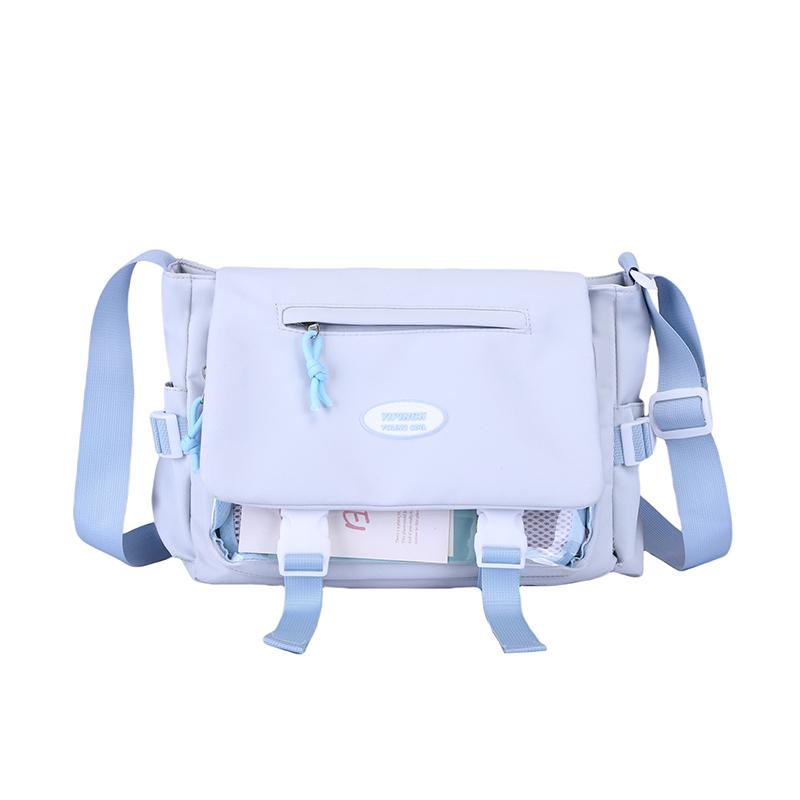 College Style Women's Crossbody Bag Student's Large Capacity Messenger Bag Color Contrast Shoulder Bag