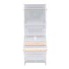 No Mess Bird Cage Feeder Transparent Automatic Parrot Feeder Food Container with Perch for Small Medium Birds