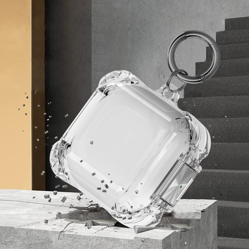 Transparents Earbud Case Scratch Resistant TPU Protections Sleeve for 2/FE with Lanyard Keychains