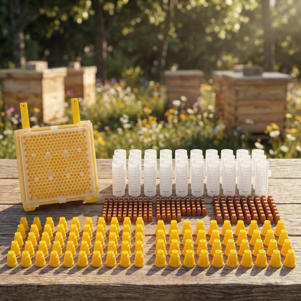 251Pcs Reliable Queen Cell Protective Cover Convenient Full Bee Breeding Set  Beekeeping