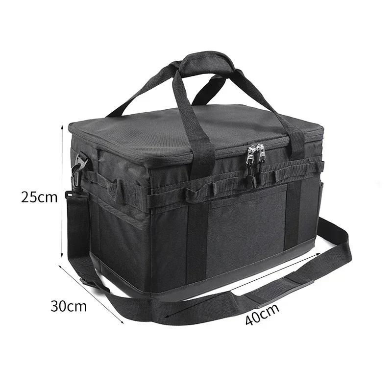 30L Outdoor Activity Foldable Camping Picnic Storage Pouch Large Storage Tableware Pouch Hiking Travel Cooking Utensil Organizer