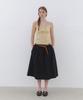 CLUNY Muse Shirring Flare Long Skirt - White