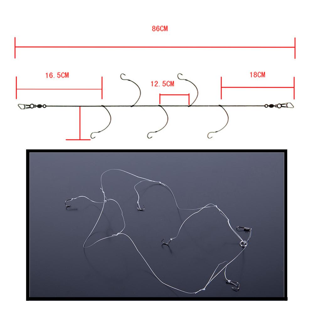 5 Pcs/set 5#-10# Fishing  Hooks Winding Bite Line Barbed Sea Fishing Hooks Fishing Lure Parts
