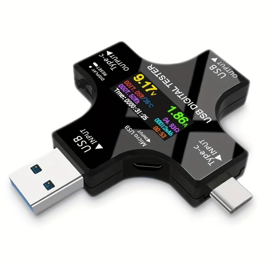 Portable USB PD Detector Type-C Voltage Ammeter, Digital Display Tester For Phone Tablet Laptop And PD Power Adapter Testing