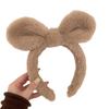 1Pc Rabbit Ear Plush Headband Women Solid Color Plush Hairband Hair Hoop Girls Fashion Makeup Hair Accessories