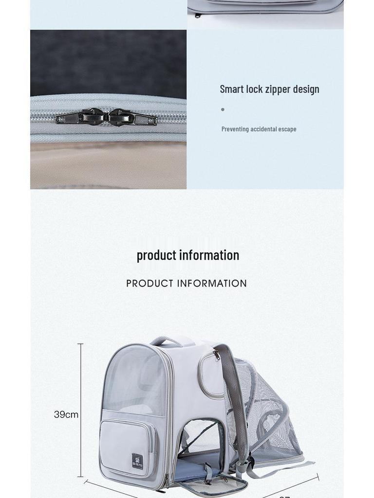Erweiterbarer Katzen- und Hunderucksack: Tragbarer, Faltbarer, Großvolumiger Träger für Haustiere