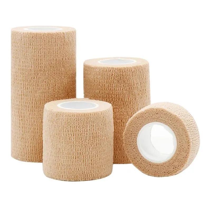 1Roll Skin-Colored Self-Adherent Cohesive Bandage - Stretch Non-Woven Athletic Elastic Self-Adhesive Tape