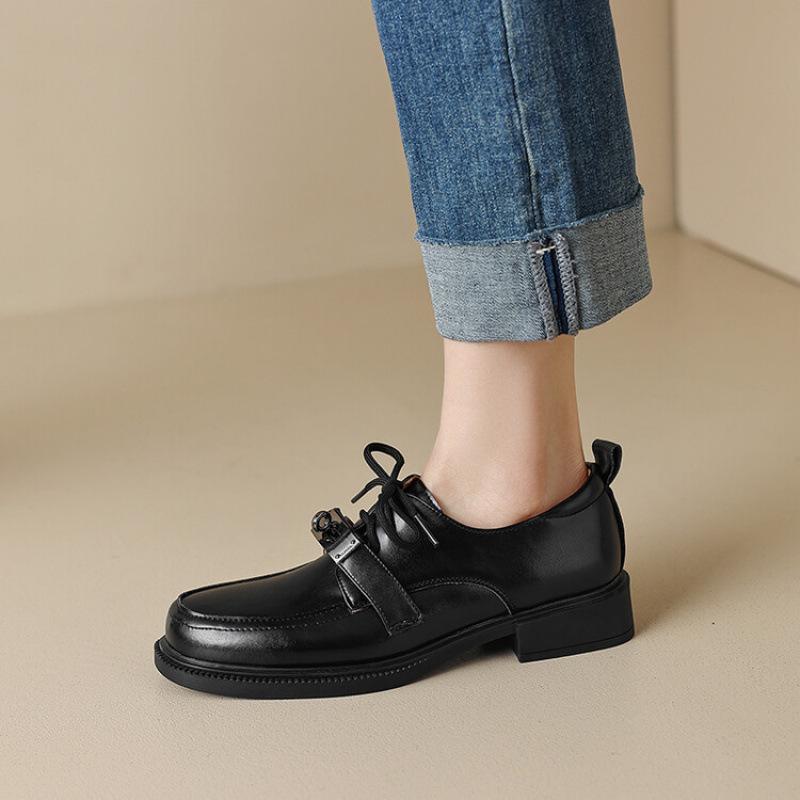 

New women s casual single shoes, shallow mouth comfortable thick sole non-slip women s shoes, large size rubber sole round head four seasons 39 чорний