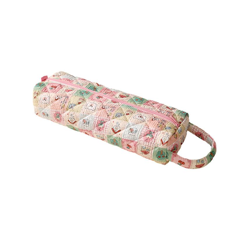 Hair Dryer Storage Bag Quilting Cotton Large Capacity Dustproof Curler Storage Bag with Handle Portable Carrying Case for Travel
