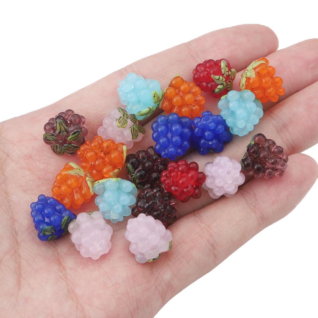Mini Ciondolo Uva in Vetro Ceco per Bigiotteria Fai da Te – Perfetto per Collane, Braccialetti, Fermacapelli e Ornamenti