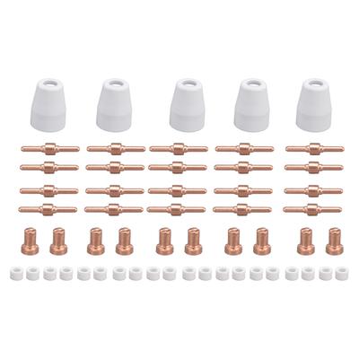 65Pcs Plasma Cutting Consumables Ceramic Copper Plasma Cutter Tips Kit for Stahlwerk CT312 CUT50