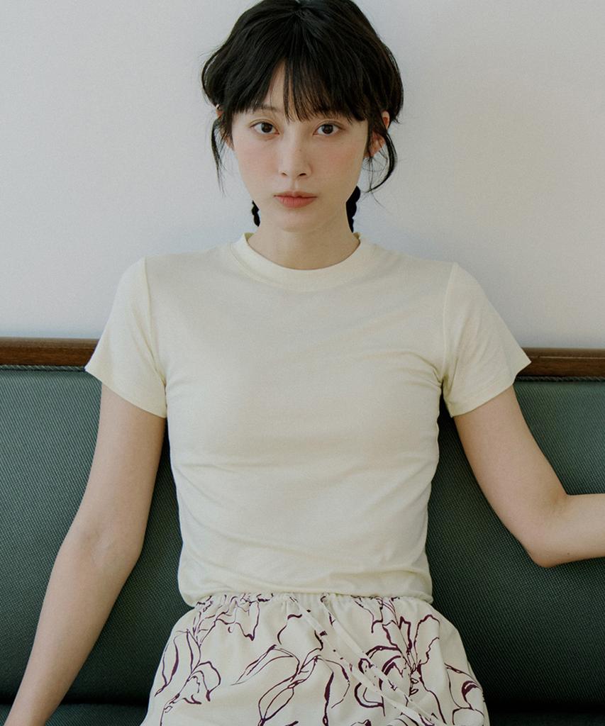 REORG Woi Basic T-Shirts Lemon Butter Milk