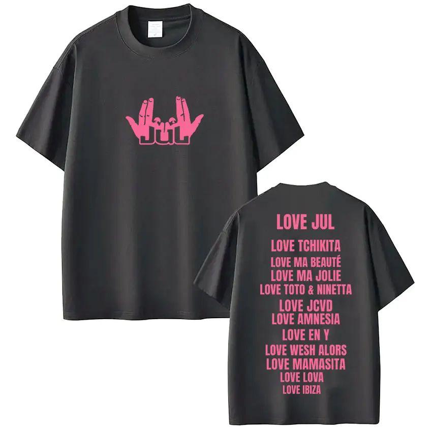 Hip Pop Y2k Tops Rapper Jul Love Jul Classic Graphic Tshirt Fashion Music 202526 Cotton Printed Tshirt Casual Loose T Shirts