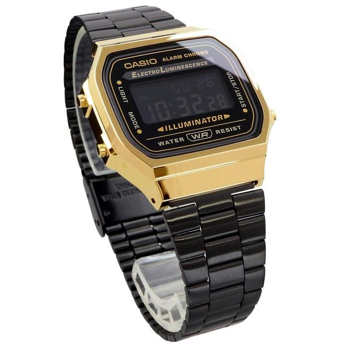 Casio Digital Watch Vintage Series A168WEGB-1B Black x Gold