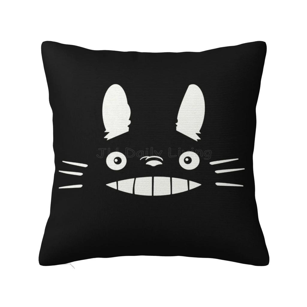 Personalized Cute Cartoon Anime Throw Pillow Case Cushion Cover Square Cotton Pillowcase for Home Bed Sofa Car Office 18x18 Inch