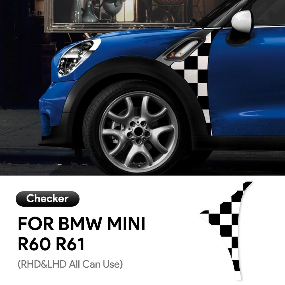 2 ks/Sada pro Mini Cooper R55 R56 R61 R60 Countryman Blatník Boční Mřížka Ozdoba Dekorace Samolepka Doplňky do Auta Auto-Styling