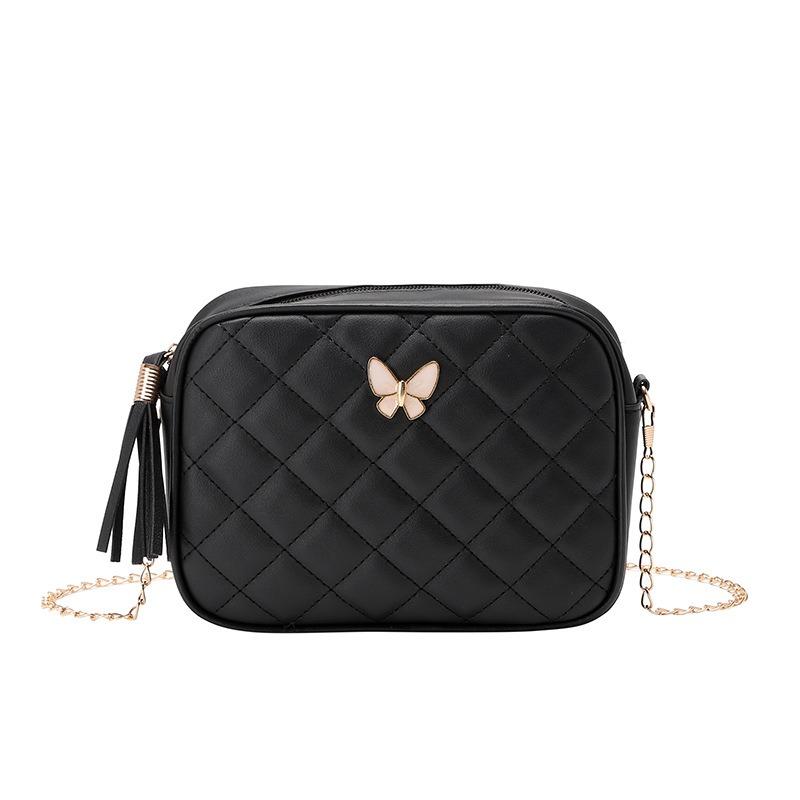 Rhombus bag women's spring new butterfly trend mini one shoulder simple messenger women's bag one piece