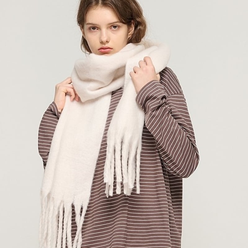 CARGOBROS Soft Color Volume Long Muffler (Ivory)