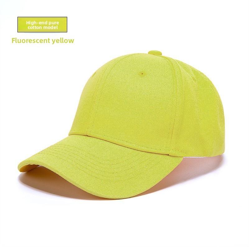 Cotton Baseball Cap With Adjustable Sunshade For Casual Wear