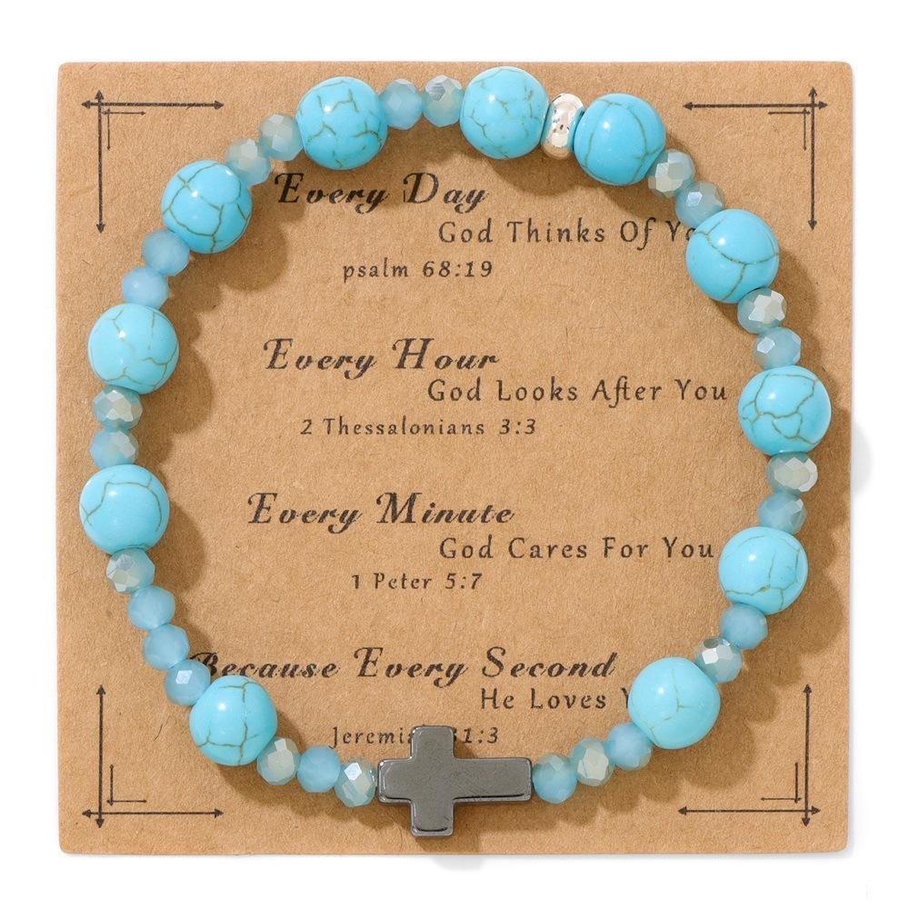 JYL TS Bracelet Couple s Eye  Volcano Stone Enhances Love & Luck blue pine электрические индиго