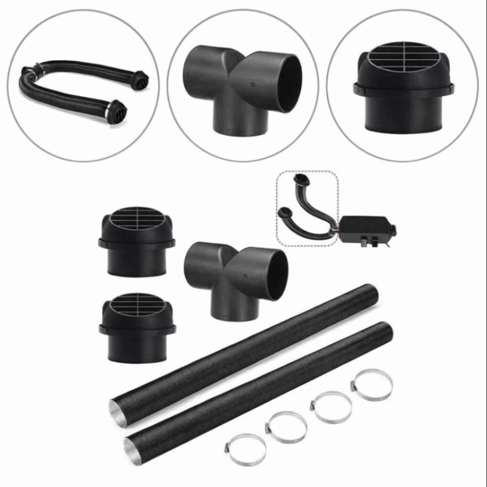 42/60/75mm Diesel Heater Vent Hose Clips Set Y-shaped Diesel Heater Pipe  For Car Truck VAN Camper
