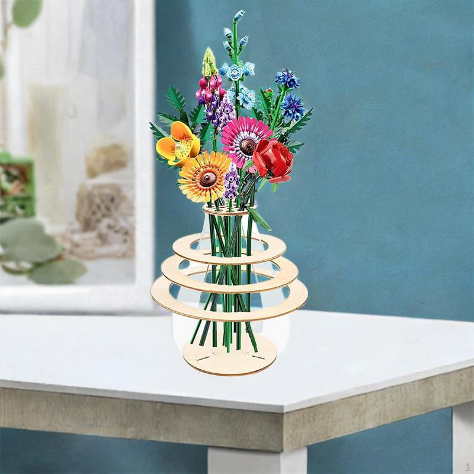 

Wooden Puzzle Flower Vase Decoration Versatile Handcrafted for Living Room DIY Assembly Display