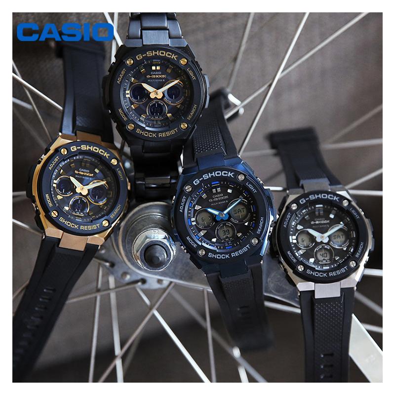 Casio G-STEEL Series-S Disc Dual Display Urban Fashion Shockproof Waterproof Solar Power Sports Quartz Movement Resin Strap Japanese and GST-S300G-1A9