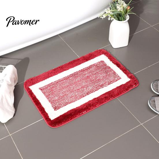 Anti Curl Bathroom Rug Anti-Slip Mat, Ultra Soft Water-Absorbent Fiber Bath Non-Slip Water Absorbent Mat Thick Cushioned Floor for Tub Home