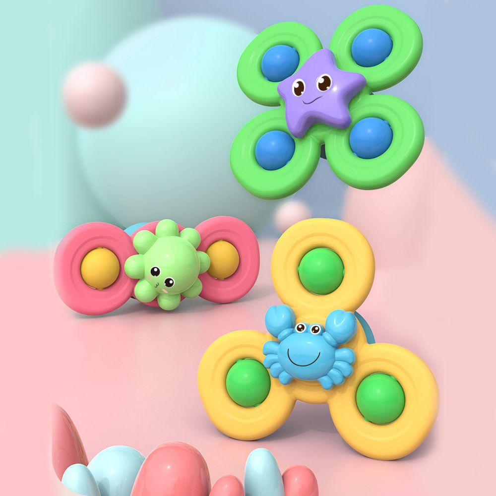 

Octopus See Animal Crab Dinosaur Rotating Rattles Baby Bath Toys Spin Top Toys Children Spinner Toy sea animal
