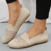 Women's Flying Woven Flat Shoes Shallow Slip-on Lazy Work Shoes