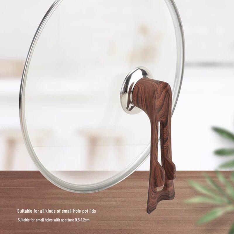 Universal Stand-up Pot Lid Handle & Utensil Holder - Anti-scald, Fits Spatula, Spoon, Wok Handles