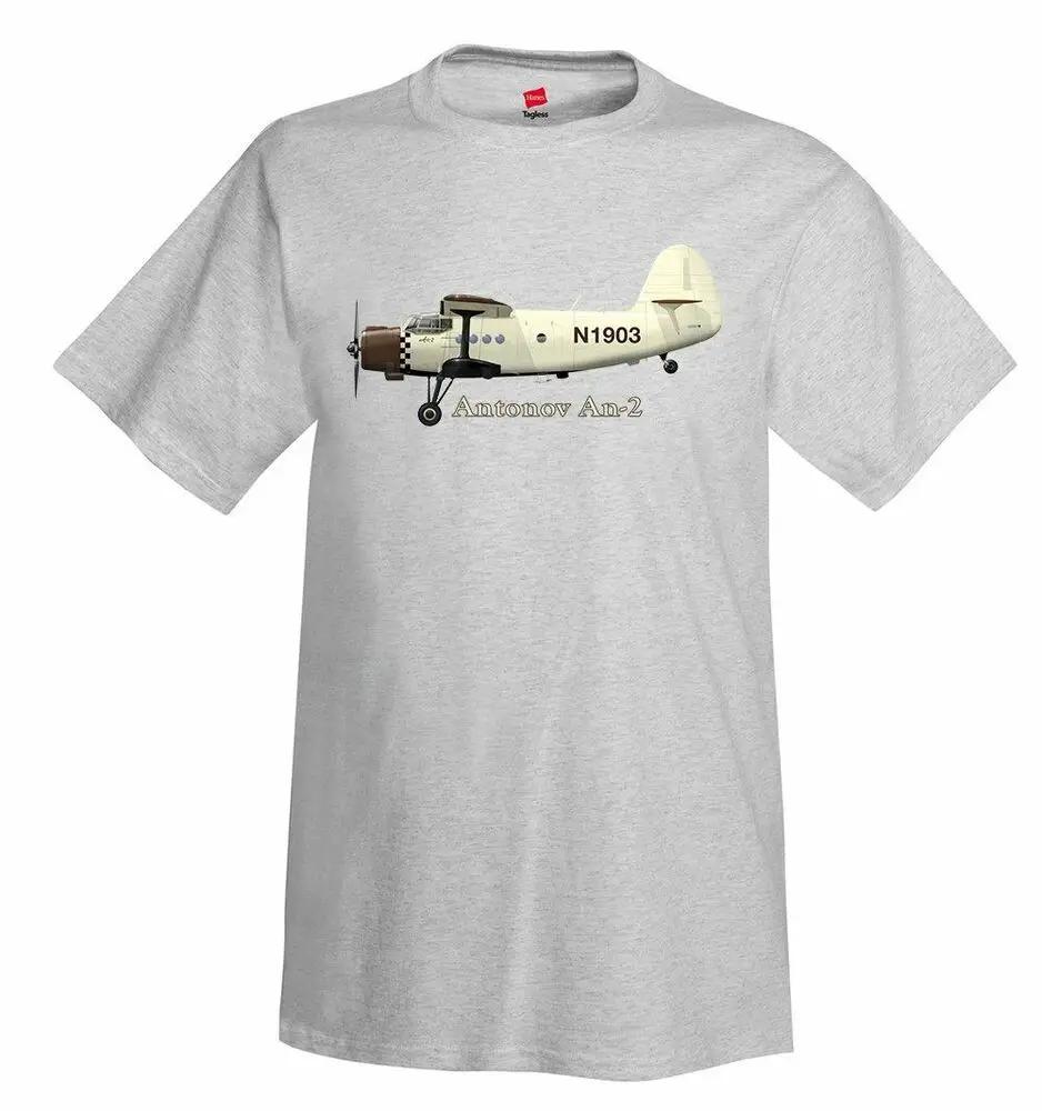 Antonov An-2 Custom Flugzeug Luftfahrt T-Shirt 100% Baumwolle Rundhals Sommer Kurzarm Freizeit Herren T-Shirt Größe S-3XL