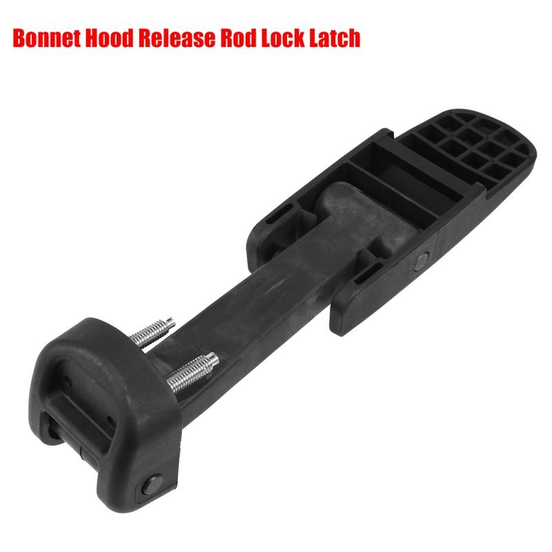 AA92-Black Bonnet Hood Release Rod Lock Latch Fit For-Chevy -Hummer H2 Kodiak -GMC Topkick 2003-2009