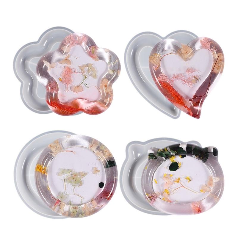 Silicone Cake Holder Tray Mold Fruit Cup Mold Resin Pendant Mold Food Station Serving Tray Mold Diy Coaster Casting