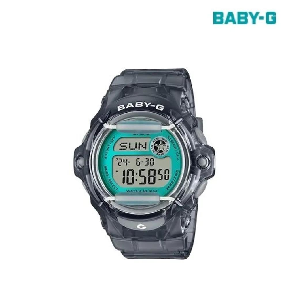 Цифровые часы BG-169U-8BDR YDP, оснащенные водостойкостью 20 АТМ и светодиодной подсветкой gray