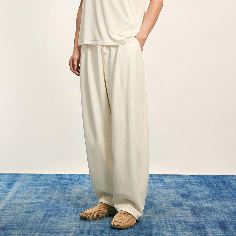 CROQUIS Men's Autumn Loose Fit Curved Knit Casual Pants