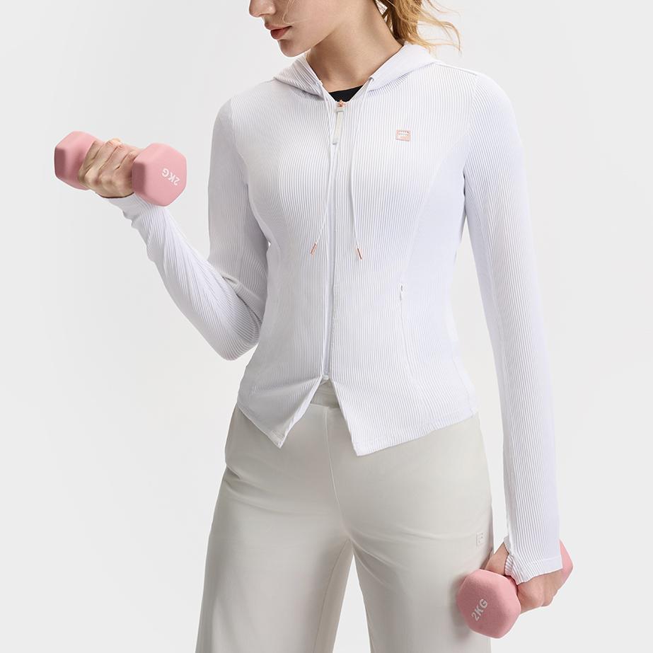 New FILA Fitness Jackets Coats Women's Jade White A11W521501F-WT