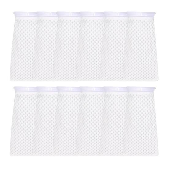 6/12 stk 4 tommer 150 mikron filtersokker gjenbrukbare 3D bikubedesign akvariefilterposer for ferskvann saltvannsakvarium dam sumper overløp