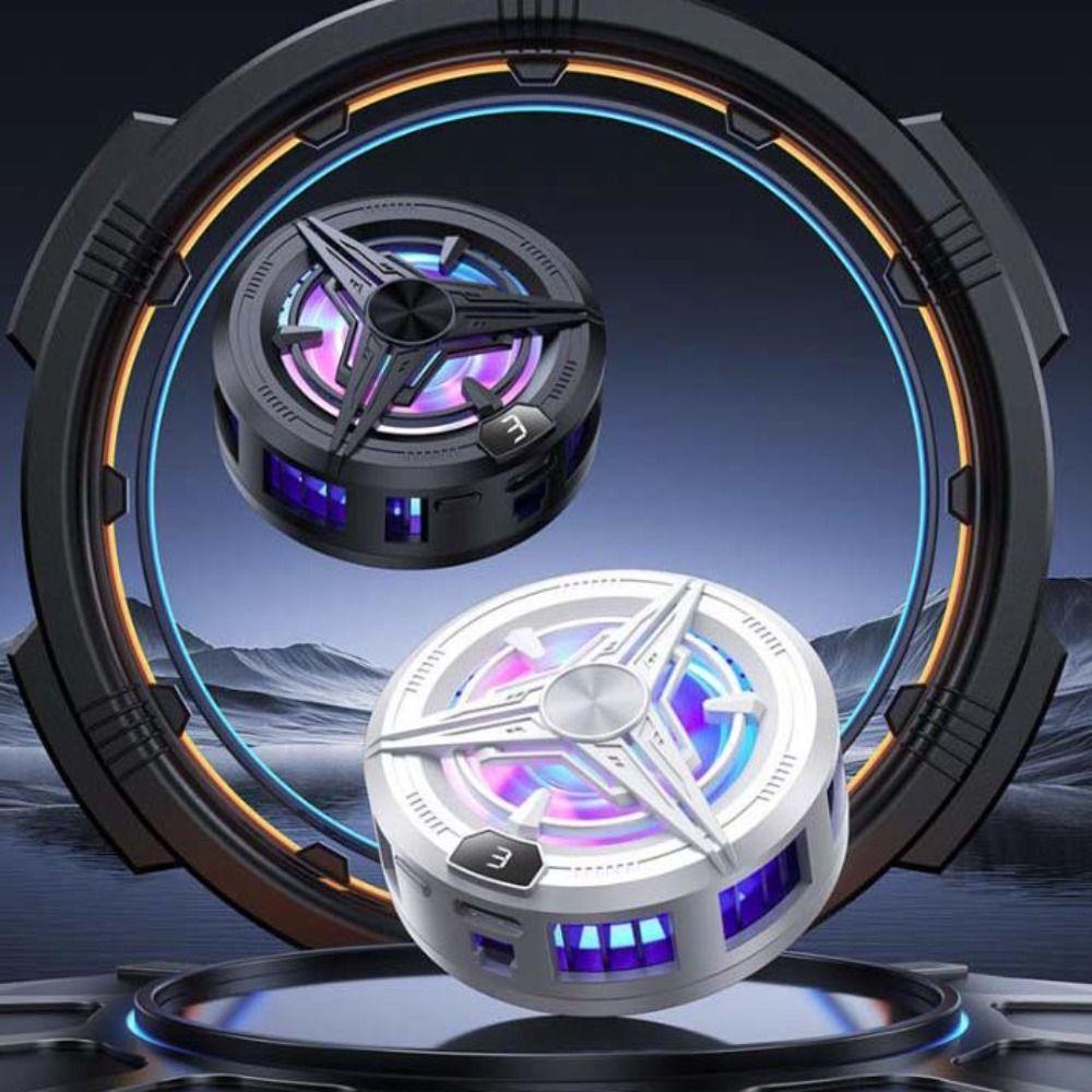 With Blue Light Mobile Phone Cooler Long Lasting LED Light Cooling Fan Cell Phone