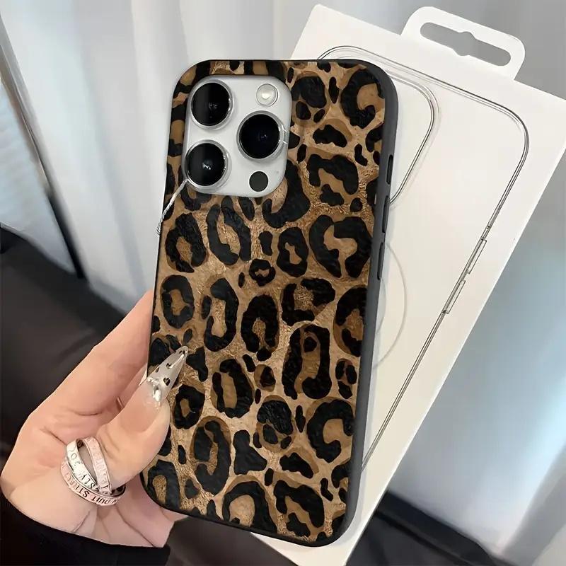 Realistic Leopard Print Design Soft Phone Case For iPhone 17 16 15 14 Plus 13 12 11 Pro Max 7 8 SE2 16E 17 Air Shockproof Cover