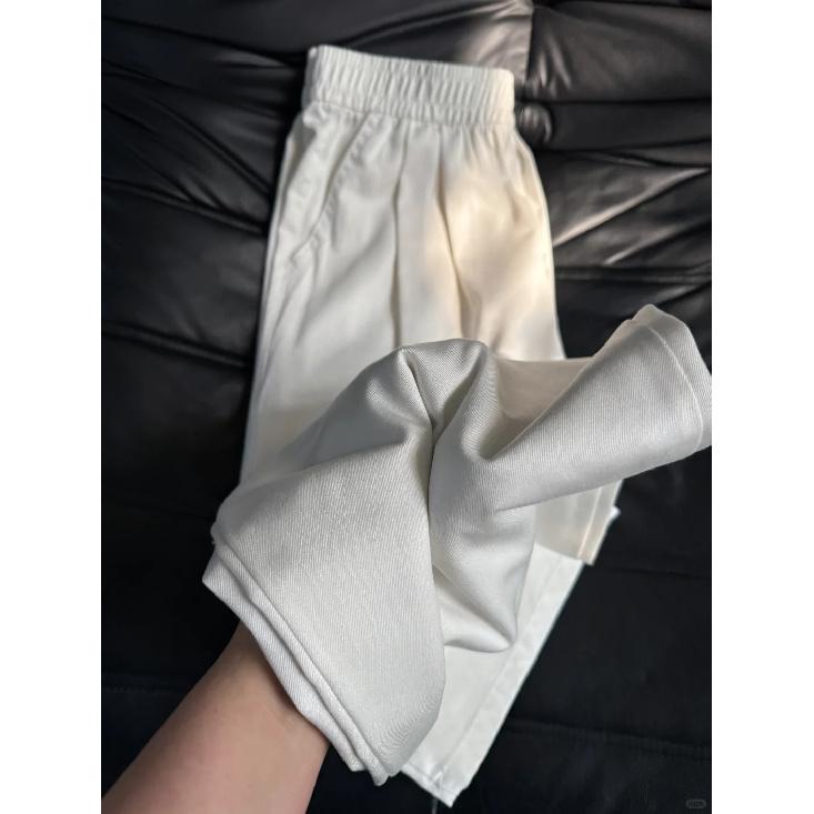 

Summer 2026 new high-waisted casual elastic drapey Tencel denim pants for women, slimming and flattering wide-leg Yamamoto trousers S белый