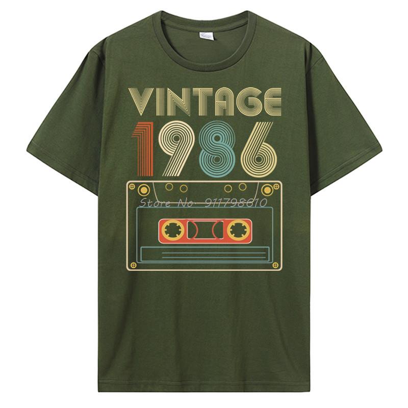 New Men T-shirt Vintage 1985 1986 1987 1988 1989 Tshirt Women T Shirt Men Cotton Tees Hip Hop Harajuku Streetwear