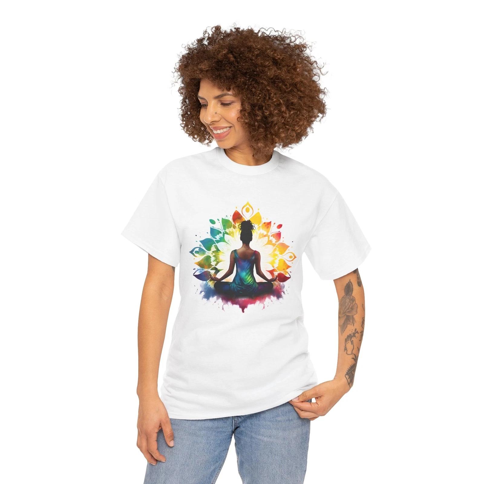 

Retro Yoga Zen Lotus Flower T-Shirt - Stylish Floral Tee for Elegant Chic Looks L