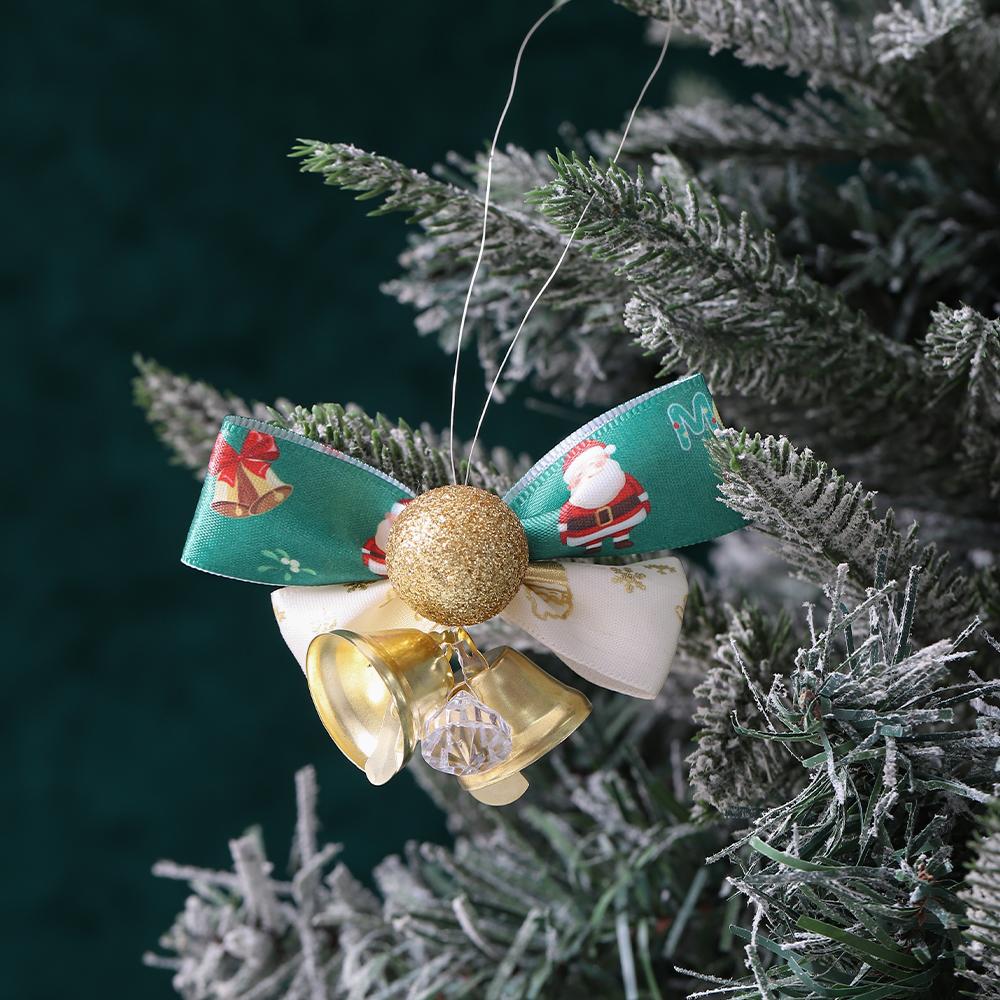 3Pcs Bow Bell Christmas Tree Pendant Christmas Supplies Decoration Ornament for Home Decor New Year 2026 Navidad DIY Accessories